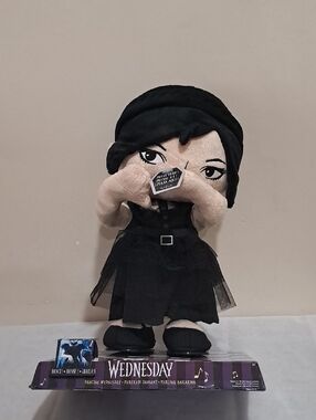 Wednesday Plush Doll - Black Outfit Kid’s Toy